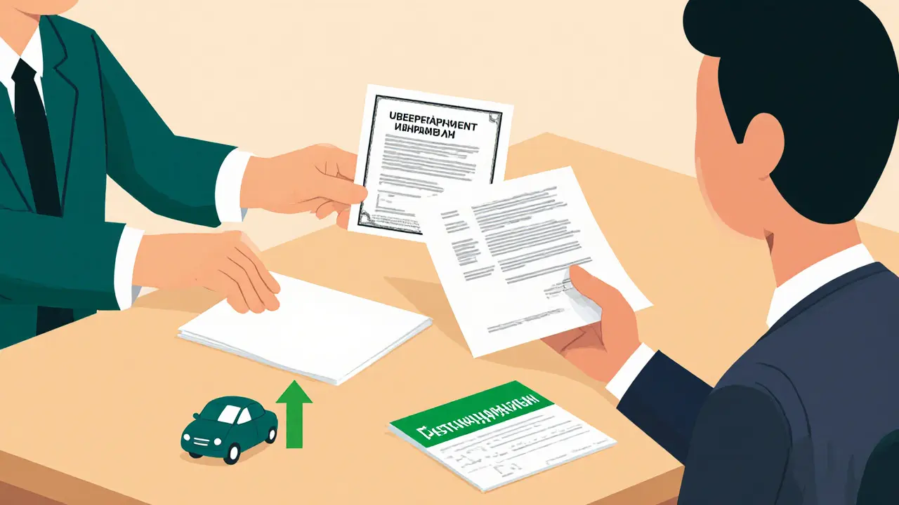 Человек подает документы в банк, чтобы запросить реструктуризацию кредита.