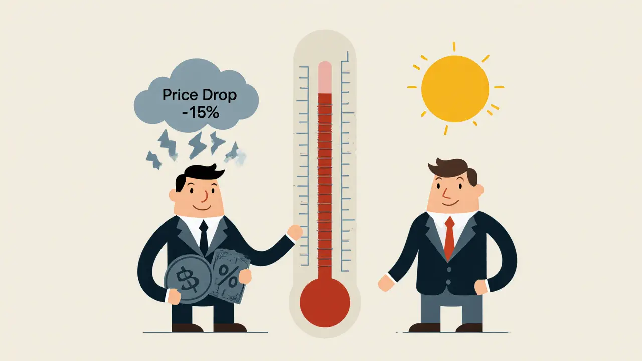Два инвестора: один с облигацией на падающей цене, другой — с стабильной, рядом с растущей ставкой