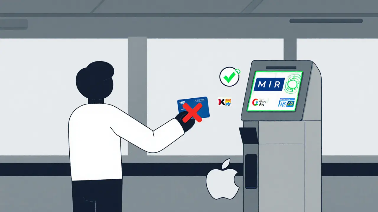 Пассажир в аэропорту, карта МИР отклонена, а карта из Армении работает