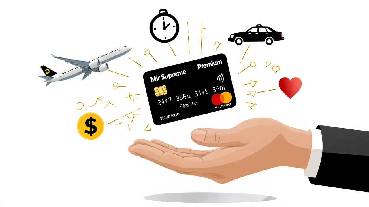 Премиальная банковская карта с плавающими преимуществами: самолет, такси, 24/7, кешбэк