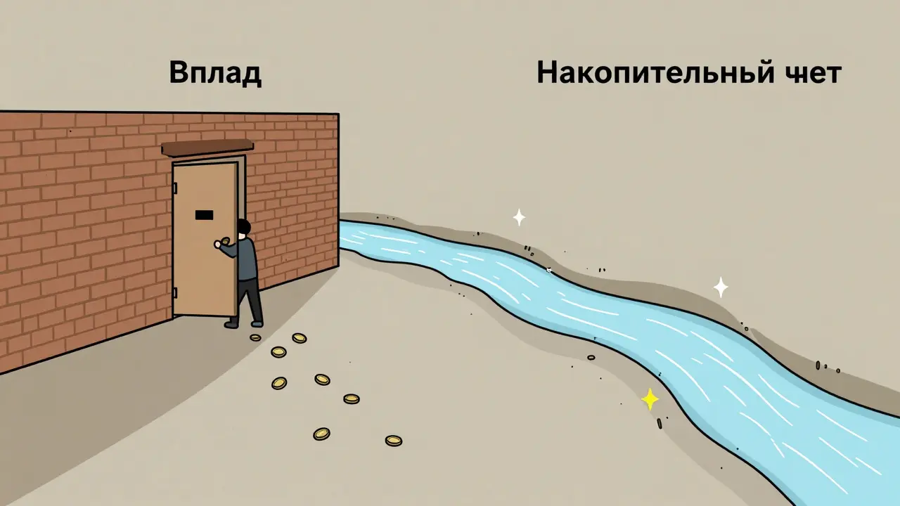 Два пути: закрытая дверь с потерей денег и открытый поток с процентами.
