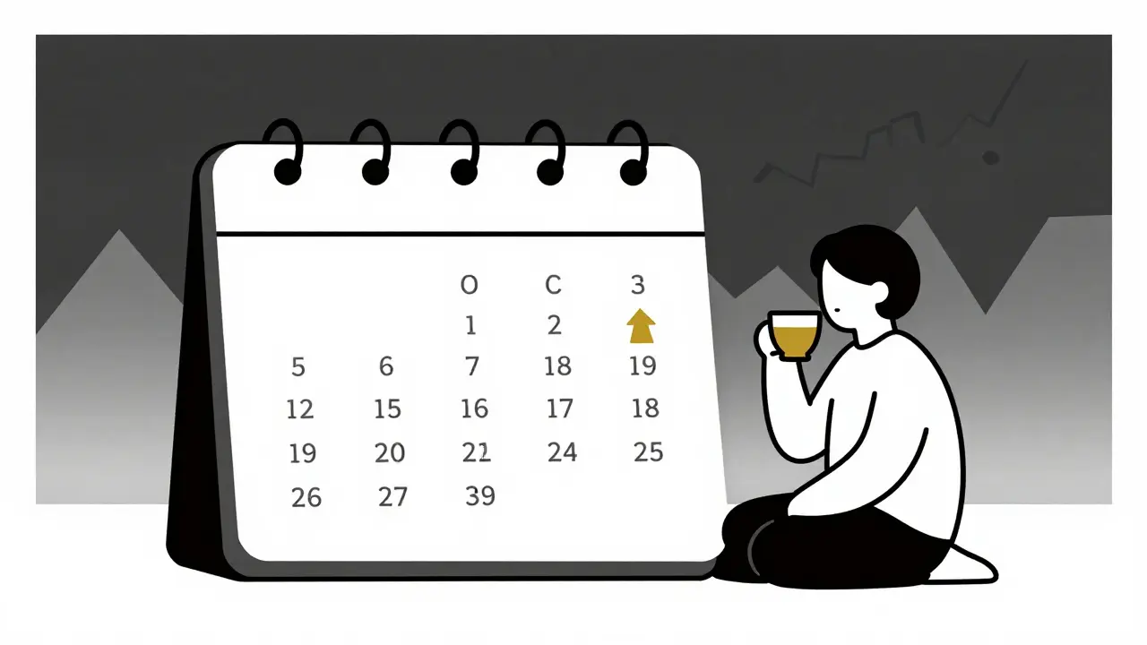 Календарь с 12 месяцами, три из которых — золотые дни роста рынка.