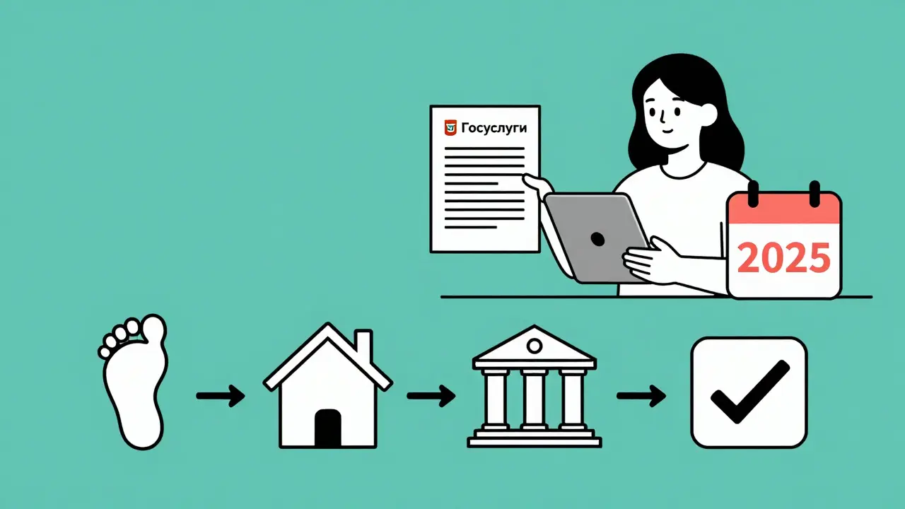 Женщина подает документы на Госуслугах, показан процесс использования маткапитала в 2025 году