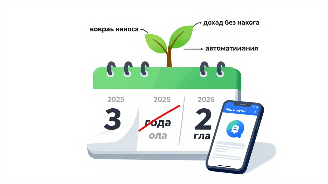 Календарь 2025–2026: срок хранения ИИС-3 сокращен с 3 до 2 лет.