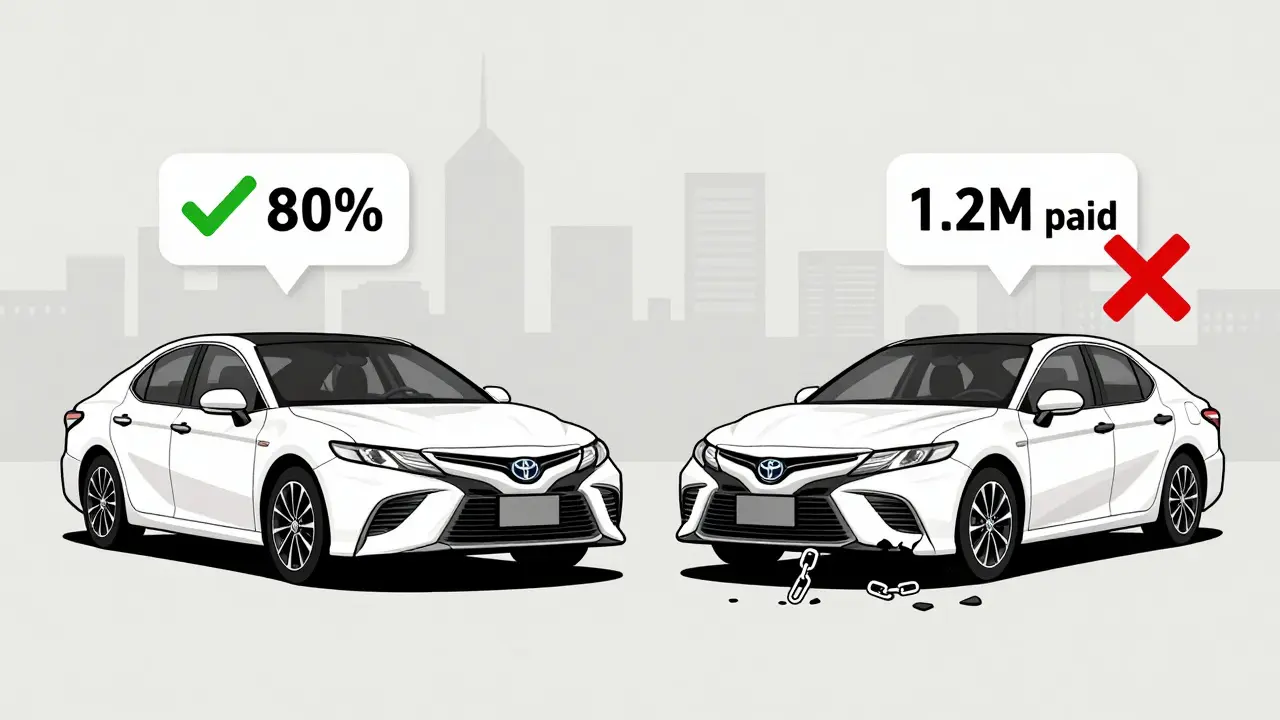 Один и тот же автомобиль: с зелёной галочкой и красным крестом