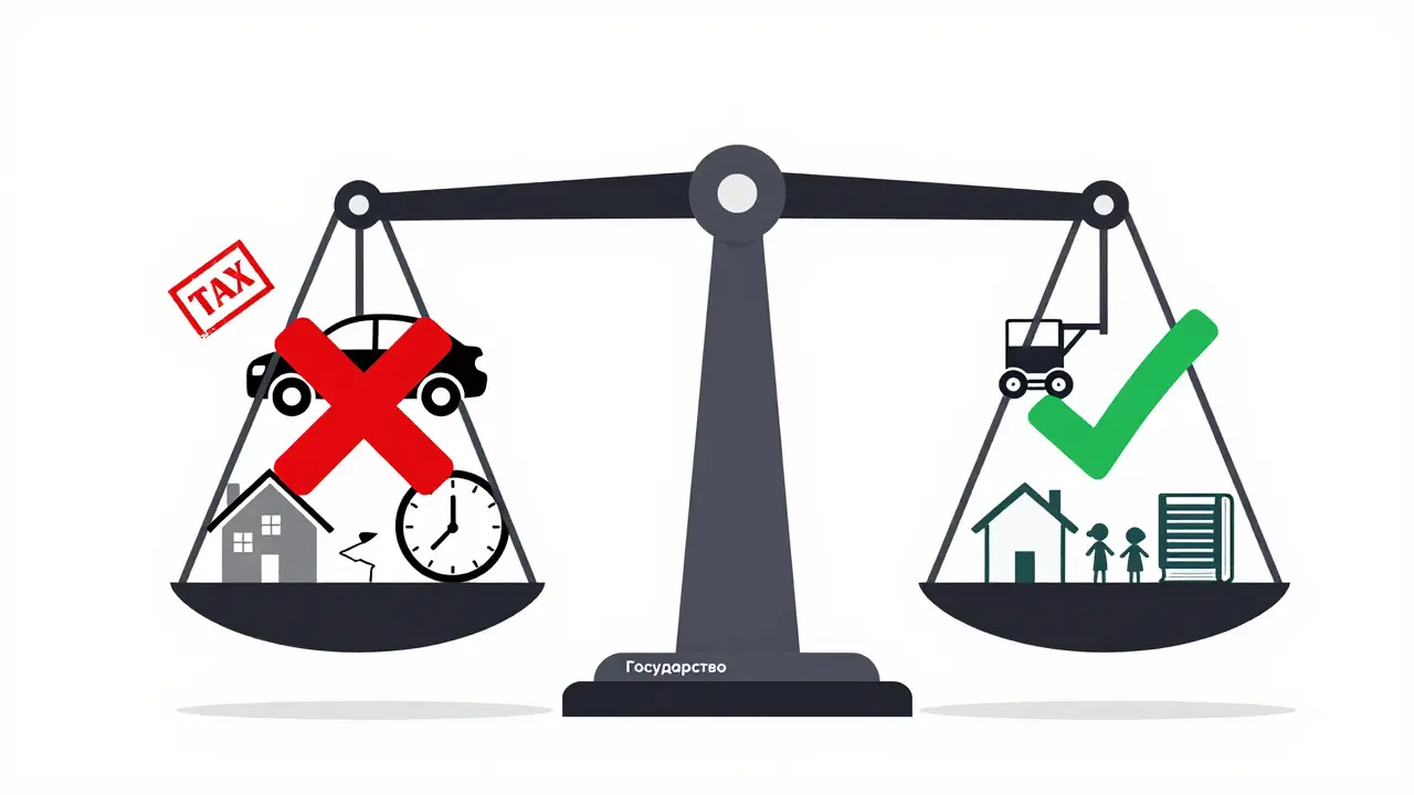 Весы: слева — причины отказа, справа — условия получения субсидированного кредита.