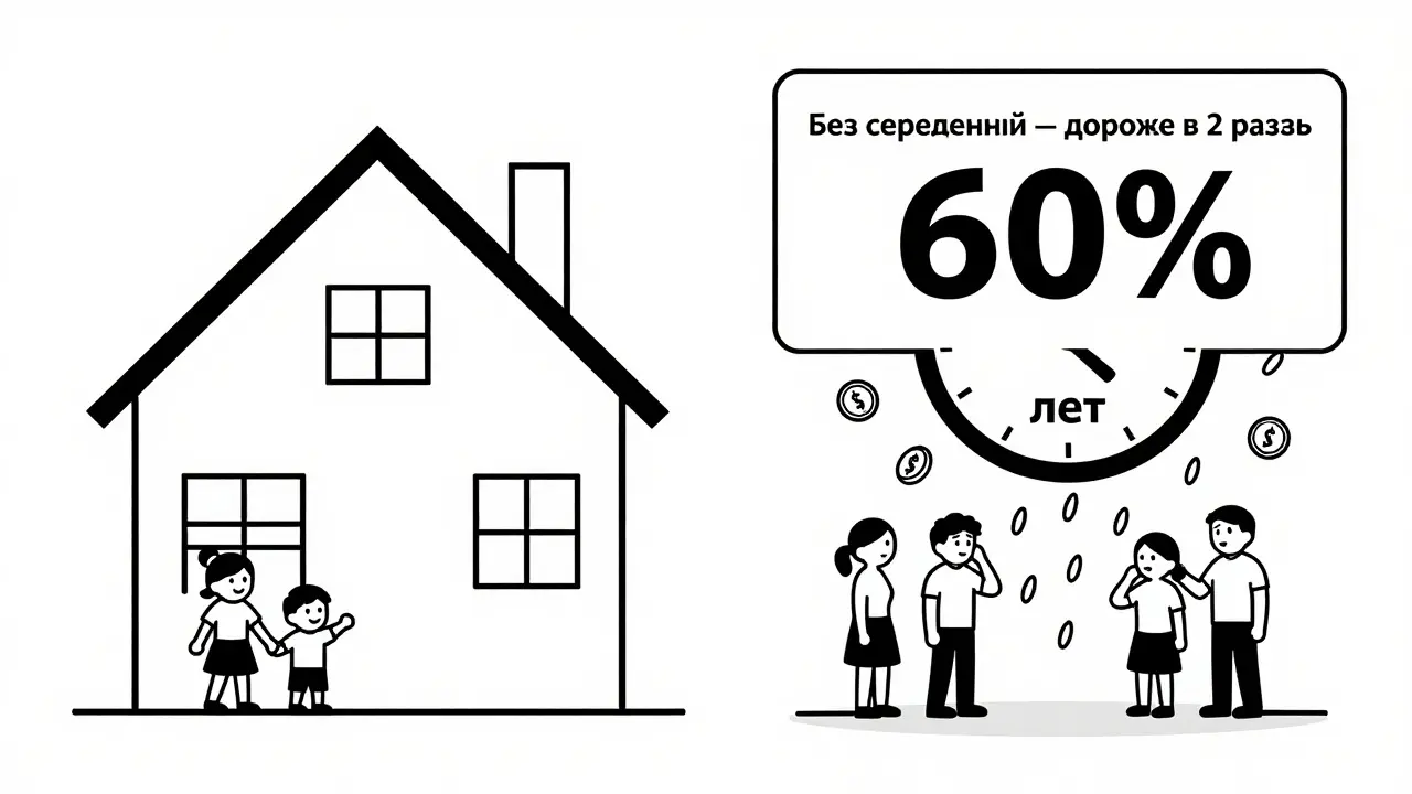 Дом разделён: с одной стороны — спокойная жизнь с умеренной ставкой, с другой — стресс под гигантским процентом и тикающими часами.