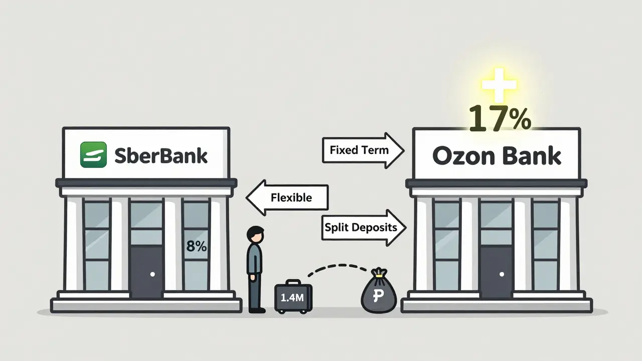 Сравнение двух банков: один с низкой ставкой, другой с гибкими условиями и возможностью пополнения