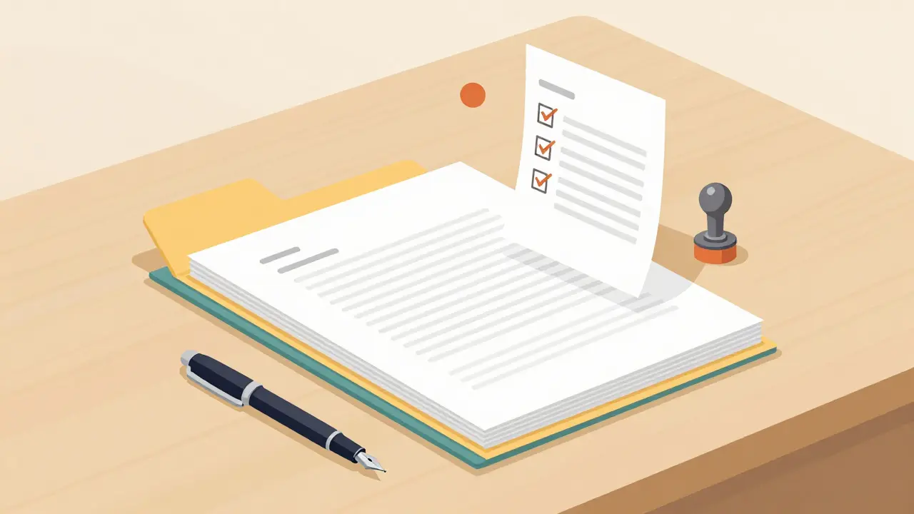 Стопка бумаг и папок на рабочем столе для кредита