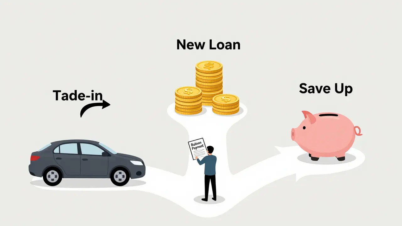 Три пути от автомобиля: обмен на новую машину, новый кредит и накопление денег.