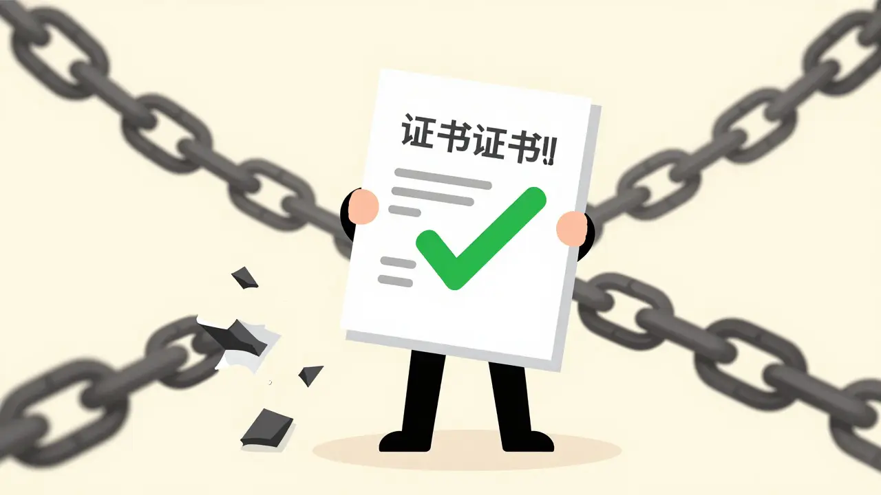 Человек с документом о полном погашении кредита и разорванными цепями долга