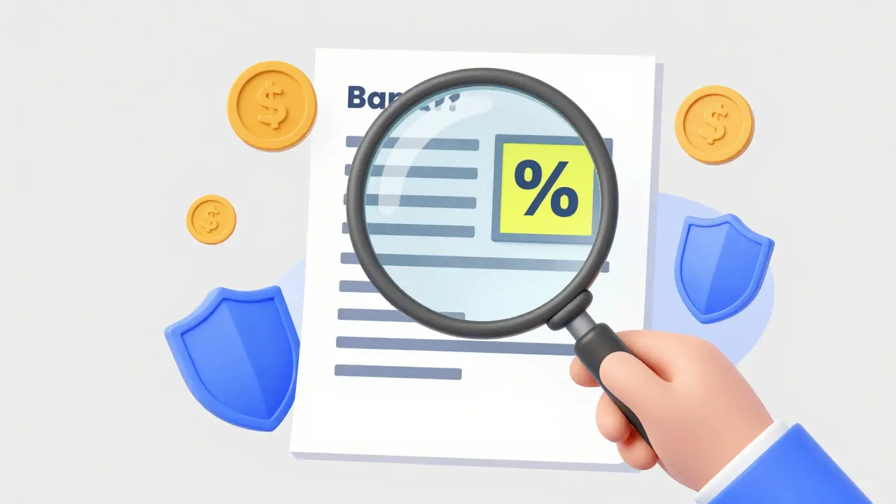 Рука с лупой изучает ПСК в рамке договора о кредите